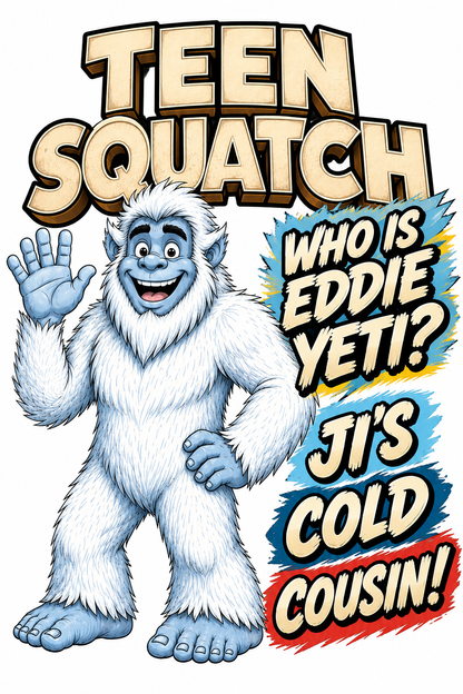Teen Squatch Who is Eddie Yeti? T-Shirt - COMING SOON